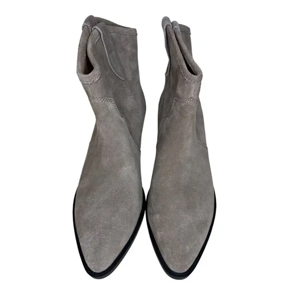 Chelsea & Violet Women's Goldy Tan Suede Ankle Low Heel Western Style Boots Size - Picture 5 of 8